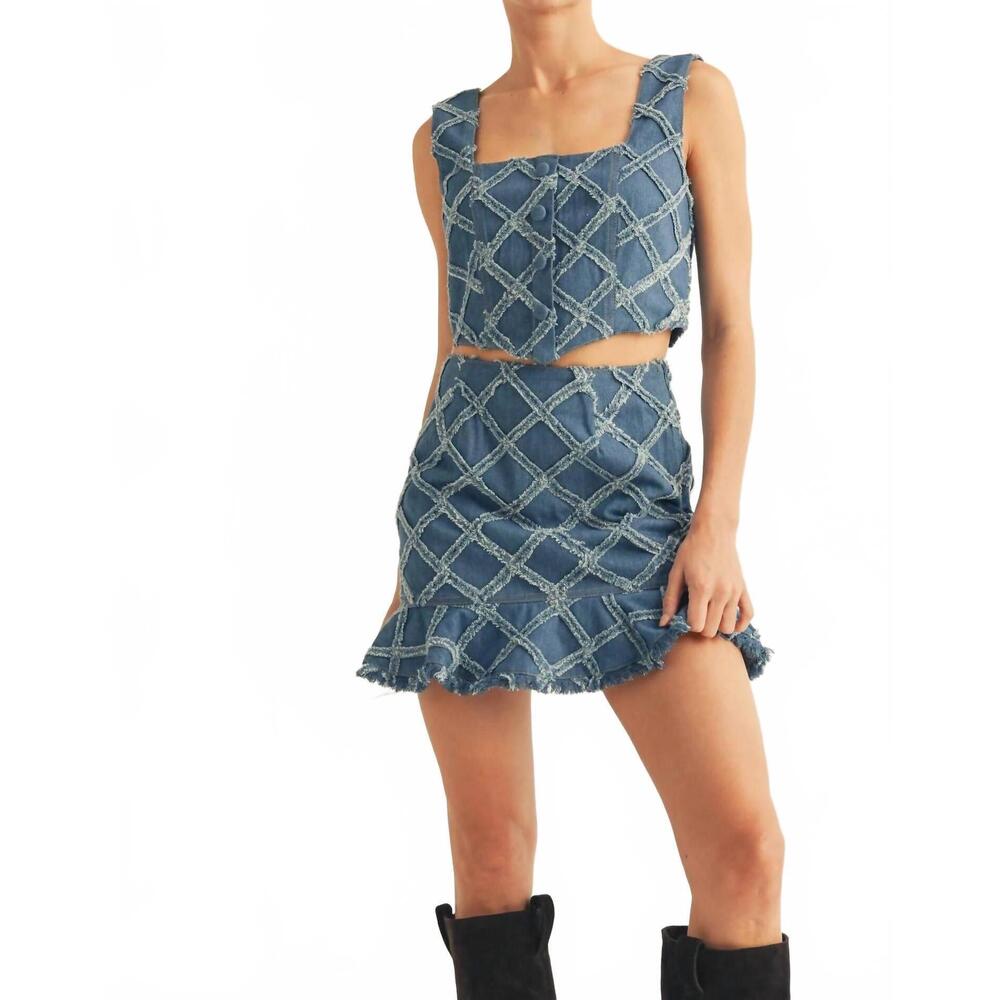 NEW AROSE STUDIO jhenne set in denim blue